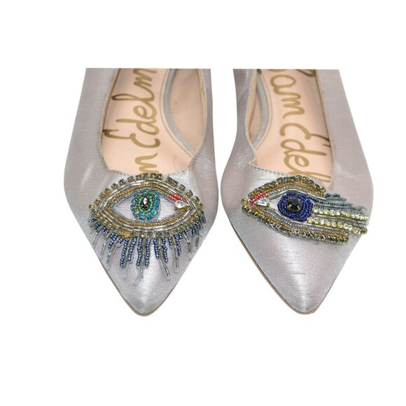 Sam Edelman Silver Halloween Party Cosplay Flirty Driving Ballet Loafers Flats 9 - Picture 5 of 12